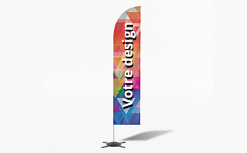 Impression drapeau beach flag - angle droit