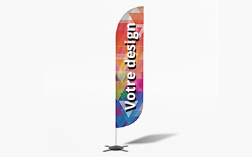 Impression drapeau beach flag - convexe