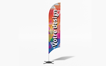 Impression drapeau beach flag - concave